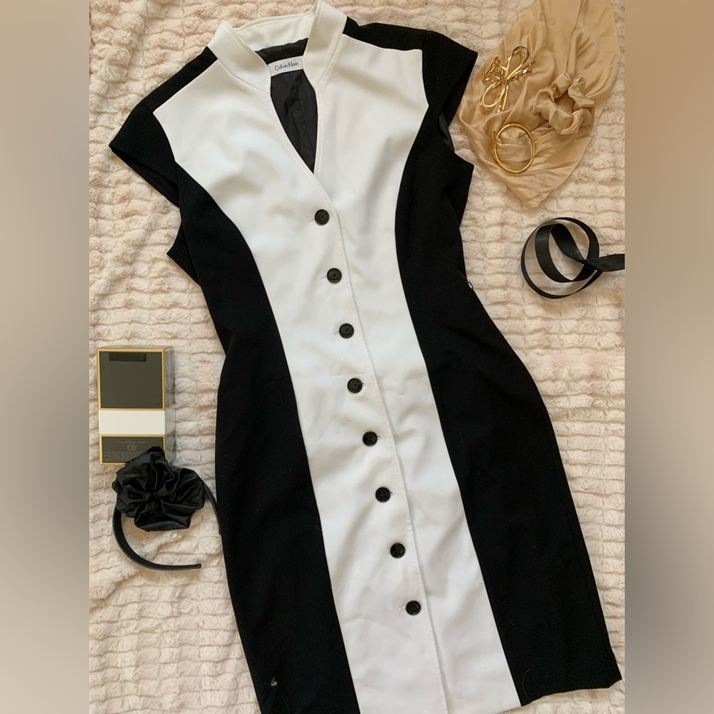 Calvin Klein Black & White Dress